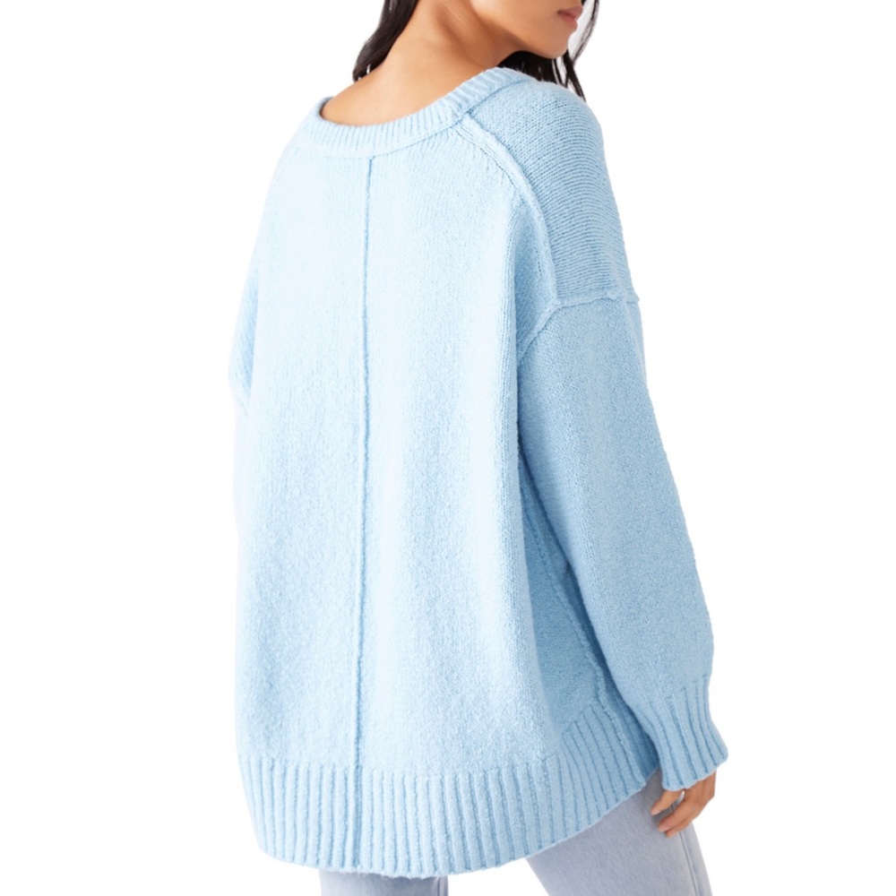 Free People Brookside Tunic Sweater Starlight Blue - Picture 4 of 6